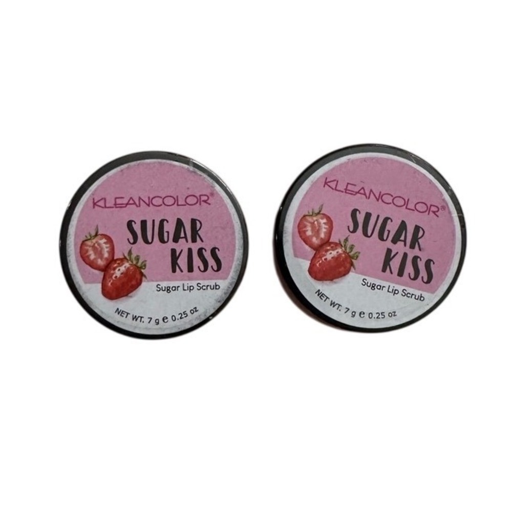 Kleancolor Sugar Kiss Lip Scrub Strawberry Delight 2-Pack LG506-02 Pink 0.25oz